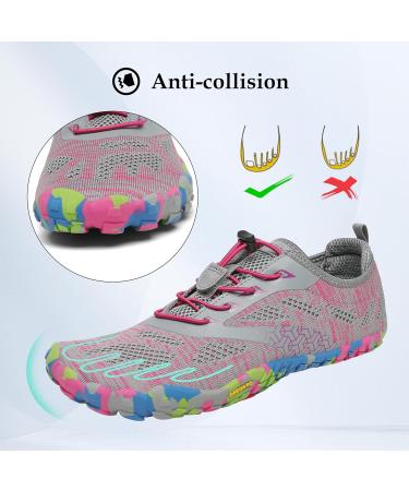 SAGUARO Unisex Barefoot Shoes - Quick-Drying Trail Running & Beach Shoes for Outdoor Sports - Minimalist 38 EU Pink - Buy Online on GoSupps.com
