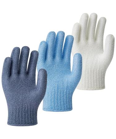 Exfoliating Bath Gloves for Women & Men - Dead Skin Remover & Body Scrubber - Spa Exfoliator Mitt - Nylon Light Exfoliation - 1 Pair - Buy Online on GoSupps.com