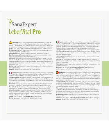 SanaExpert Leberital Pro - Vegan Dietary Supplement with Dandelion Turmeric & Artichoke - 120 Capsules for Liver Health - Buy Online on GoSupps.com