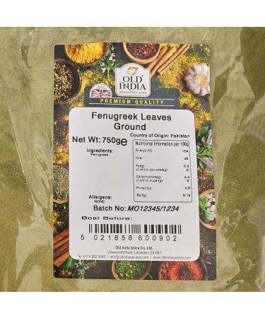 Old India Fenugreek Leaves Ground 750g - Authentic Indian Spices - Pack of 1 - Buy Online on GoSupps.com
