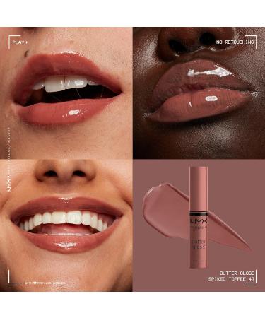 NYX Butter Gloss Spiked Toffee Lip Gloss - Brown Mauve Shade, 0.27 Fl Oz - Buy Online on GoSupps.com