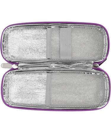 Insulin Cooling Bag - Diabetic Travel Cooler Case in Purple | Waterproof & Multi-Layered Insulated Cooling Bag for Insulin Pens & Medication - Buy Online on GoSupps.com