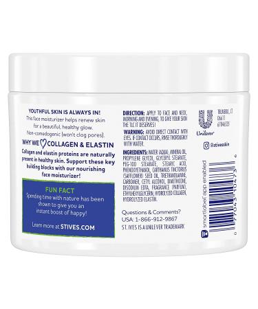 St. Ives Collagen and Elastin Facial Moisturizer - Renewing Formula (Paraben-Free, Dermatologist Tested, Cruelty-Free) - 10 oz, 4 Count - Buy Online on GoSupps.com