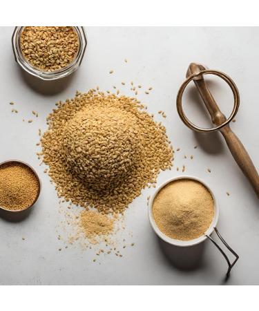 Dalia - Organic Golden Flaxseed Flour 500g | Flour Alternative | Rich in Protein (35%) and Fiber | Ideal for Savory Dishes | - Buy Online on GoSupps.com