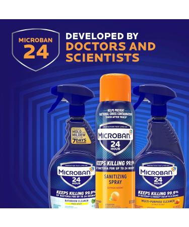 Microban 24 Hour Disinfectant Sanitizing Spray - Fresh Scent 15oz | Best International Shipping - Buy Online on GoSupps.com