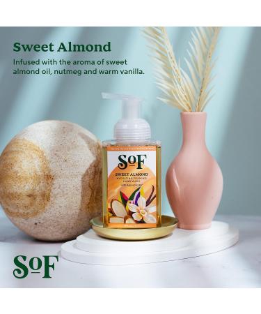 Organic Sweet Almond Foaming Hand Wash | SoF Body Care | Hydrating Agave Nectar | 8 oz Pump Bottle | Pack of 3 - Buy Online on GoSupps.com