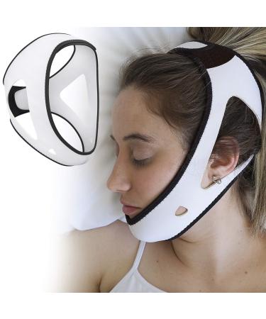 PrimeSiesta: Anti Snore Chin Strap for CPAP Users - Snore Stopper & CPAP Chin Strap - Breathable & Flexible Chin Strap for Snoring - Adjustable CPAP Chin Straps for Men and Women (Medium/Large) Medium/Large (Pack of 1)