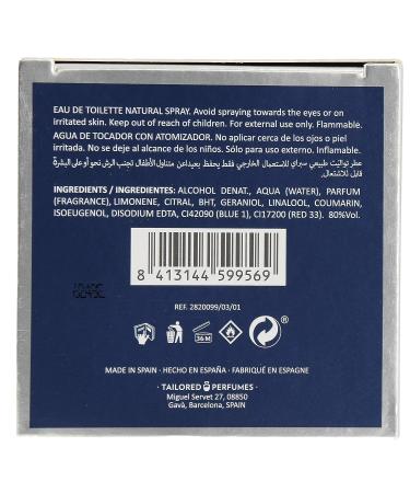 Pedro del Hierro PDH Eau Fraiche Men's Fragrance 3.4oz EDT Spray - Blue Silver Bottle - Made in Spain (PH003) - Buy Online on GoSupps.com