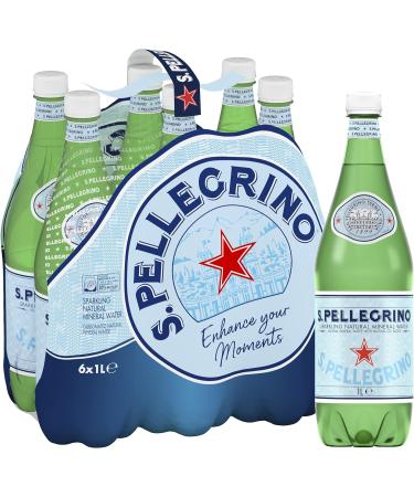San Pellegrino Italian Tastefully Light Sparkling Orange Canned Soft Drink 12 x 330ml | 64k Cals per Can & San Pellegrino Sparkling Natural Mineral Water 6x1L - Buy Online on GoSupps.com