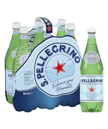 Buy San Pellegrino Sparkling Natural Mineral Water - 6 x 1L | International Shipping Available - Buy Online on GoSupps.com
