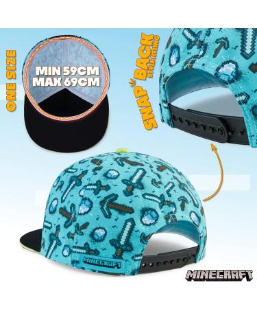 Trendy Minecraft Baseball Cap Snapback for Kids - Ideal Green/Blue Basecap & Fischerhut for Boys & Girls - Buy Online on GoSupps.com