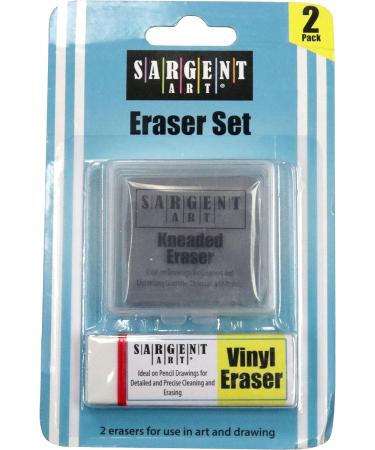 Sargent Art 36-0009 Kneaded & Vinyl Eraser Set, 2-Pack - White - Buy Online on GoSupps.com