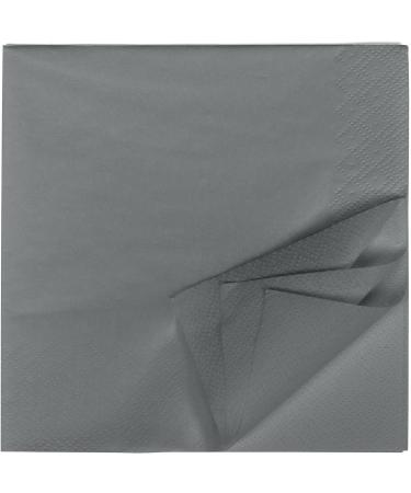 HEKU 100 Monochrome Napkins - 3-Layer 33x33cm | Stylish Gray 5-Pack for Events & Gastronomy | Highly Absorbent & Uniform Quality - Buy Online on GoSupps.com