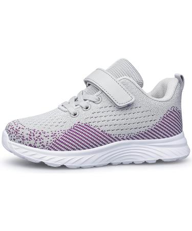 MURDESOT Kids Athletic Running Sports Sneakers - 8 Toddler Grey & Purple - Buy Online on GoSupps.com