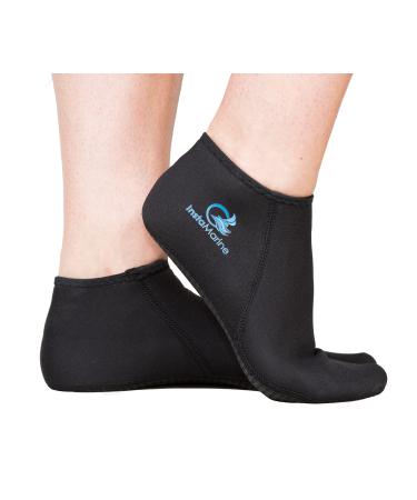 InstaMarine Premium Neoprene Socks Water Fin Sock Perfect for Water Sports, Snorkeling, Diving, Swimming Medium 8-9