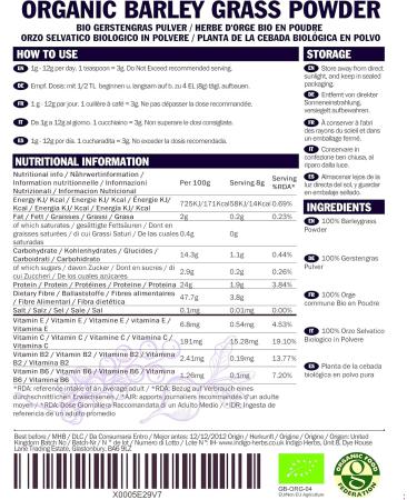 Buy Indigo Herbs Bio Gerstengras Pulver 250g - Premium Organic Barley Grass Powder for Optimal Health | International Shipping Available - Buy Online on GoSupps.com