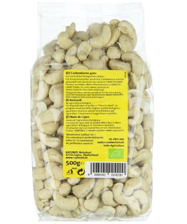 Organic Rapunzel Whole Cashews 500g - Premium Quality International Shipping - Buy Online on GoSupps.com