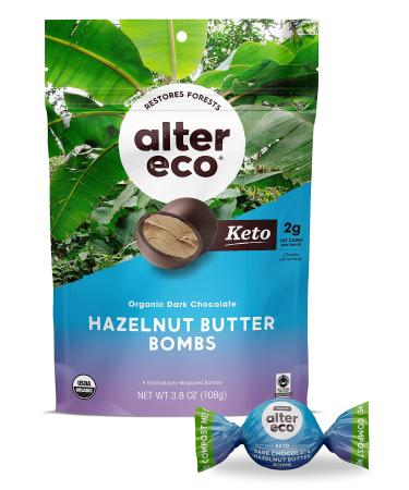 Alter Eco Organic Dark Chocolate Hazelnut Butter Bombs 3.8 oz ( 108 g)