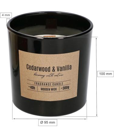 KOTARBAU Scented Candle - Cedarwood & Vanilla | Aromatherapy Decorative Glass Candle with Wooden Wick | Perfect Fragrance Gift - Buy Online on GoSupps.com