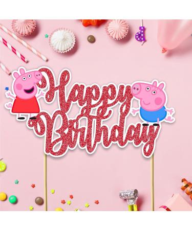 Seyal Pepa Pig Happy Birthday Cake Topper - Buy Online on GoSupps.com