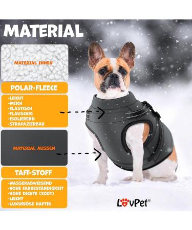 Lovpet Dog Jacket & Coat - Waterproof Padded Vest with Reflectors 45 Feces Bags & D-Ring | Ideal for Dogs - Buy Online on GoSupps.com