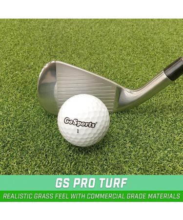 GoSports 2x1 Golf Hitting Mat with 3 Rubber Tees - Indoor/Outdoor Artificial Turf Practice Mat in Green - Buy Online on GoSupps.com