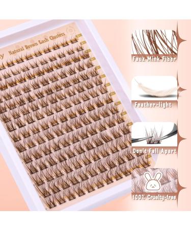 Buy Brown Wispy Lash Clusters - DIY Faux Mink C Curl Eyelash Extensions by Newcally Lashes - Buy Online on GoSupps.com