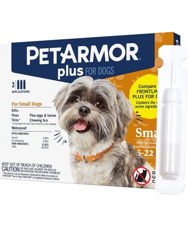 PetArmor Plus Flea & Tick Prevention for Dogs | Waterproof Topical Treatment | Kills Fleas, Ticks, & Lice | Fast-Acting & Long-Lasting | 3 Count, Various Sizes - Buy Online on GoSupps.com