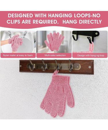 Sibba Exfoliating Gloves for Shower - Natural Loofah Bathing Gloves for Body and Face - Dead Skin Remover - Double Sided Microfibre - Adults and Kids (Red) - Buy Online on GoSupps.com