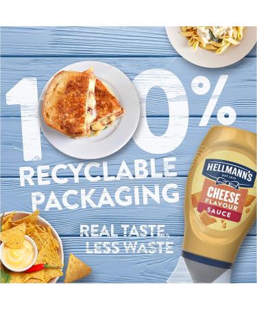 Hellmann's 100% Recyclable Cheese Flavor Condiment - Gluten Free Cheese Sauce - Vegetarian Friendly - 250ml - Buy Online on GoSupps.com