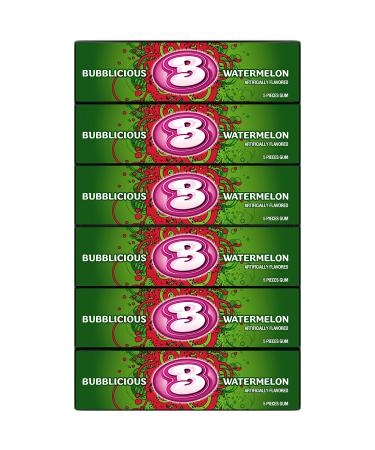Bubblicious Watermelon Gum  18 Packs of 5 Pieces (90 Total Pieces) - Buy Online on GoSupps.com