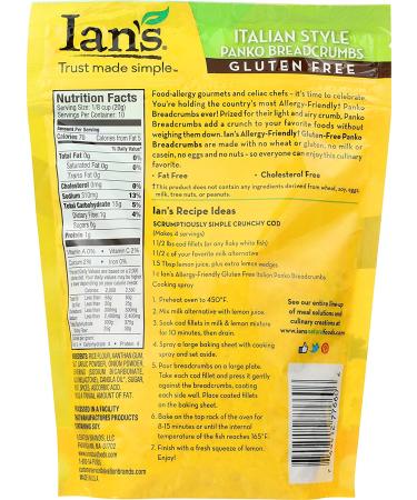 Ians Natural Foods Italian Gluten-Free Panko Breadcrumbs 7oz - Buy Online on GoSupps.com
