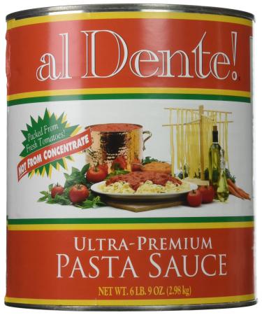 al Dente Ultra Premium Pasta Sauce, 6-pound 9-ounce No. 10 Can 6.56 Pound (Pack of 1)