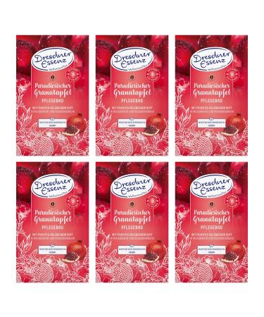 Pack of 6 Dresdner Essence Care Bath Paradise Pomegranate 6 x 60 g Bath additive vegan