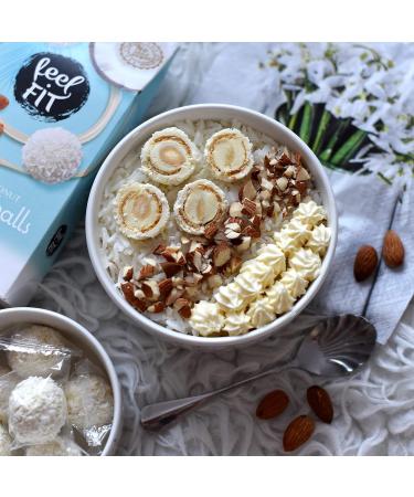 Buy Feel FIT Sugar-Free Coconut Pralines with Almonds - 12 Packs of 27g - No Added Sugar - Healthy Snack for International Shipping - Buy Online on GoSupps.com