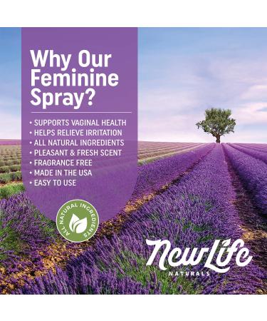 NewLife Naturals Rose Geranium Intimate Feminine Spray - All Natural Vaginal Moisturizer for Odor, Itching, Yeast Infection & Dryness - 2 Ounces - Buy Online on GoSupps.com