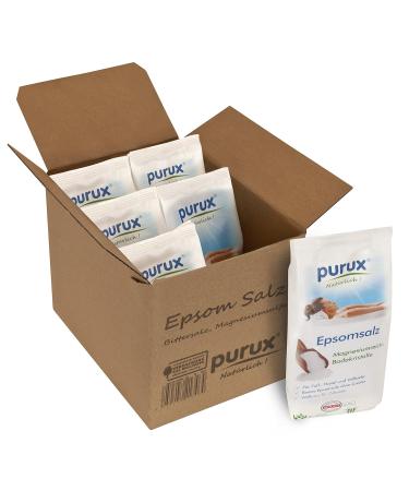 Purux Magnesium Sulphate Bath Salt 5.1kg - Premium Epsom Salt for Relaxation & Wellness | Food Grade Quality - Buy Online on GoSupps.com