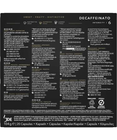 L'Or Espresso Caf Decaffeinato - Intensity 6 - 20 Aluminum Capsules Compatible with Nespresso * Machines - Buy Online on GoSupps.com