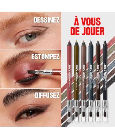 Revlon ColorStay Multiplayer Liquid-Glide Eyeliner multi-use makeup product with a professional brush creamy texture waterproof and long-lasting 404 Under the Radar 0.9g - Buy Online on GoSupps.com