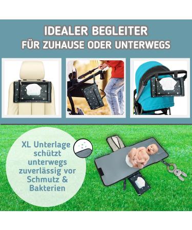 Buy Bubenherz XL Diaper Pocket | Comfort Hygiene Wrap & Non-Slip Wet Cloth | Diaper Bag Organizer for All Sizes - Greybear - Buy Online on GoSupps.com