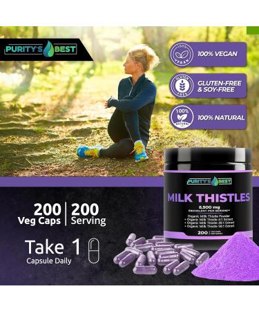 Purity s Best Milk Thistle Extract 200 Vegan Caps 8 500 Strength Standardized and Concentrated 50x Extract Silymarin Flavonoids Supports Liver Function Non-GMO Made in USA - Buy Online on GoSupps.com