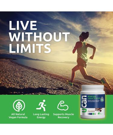 UCAN Chocolate Plant Protein Powder - 20g Pea Protein for Energy Boost - Vegan & Keto-Friendly - Gluten-Free & No Added Sugar - 12 Servings - Buy Online on GoSupps.com