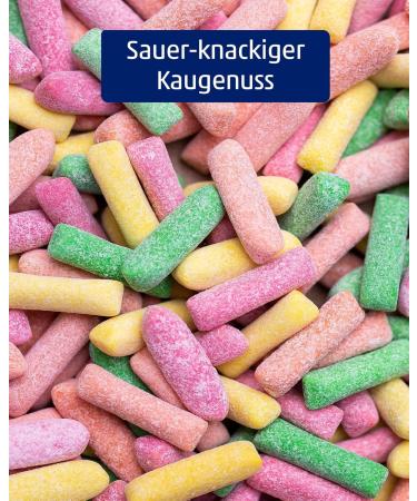 Hitschies Sour Mix - Fruity & Crunchy Chewing Candy - Gluten-Free & Halal - Strawberry Apple Apricot & Lemon - 16 x 140g | International Shipping Available - Buy Online on GoSupps.com