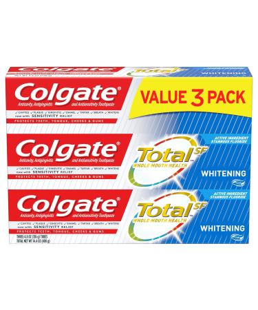 Colgate Total Whitening Toothpaste Gel - 4.8 ounce (3 Pack) 2.4 Ounce (Pack of 6)