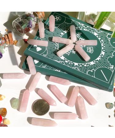 MAIBAOTA Rose Quartz Healing Crystals Gifts Wands Hexagonal Pointed Gemstones Set Bulk for Women Beginner Chakra Stones Nature Reiki Spiritual Energy Balancing Protection Crystal 10pcs - Buy Online on GoSupps.com