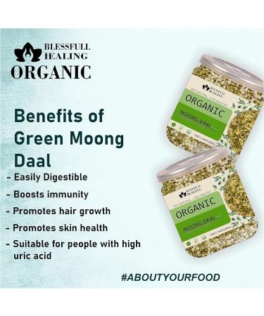 Blessfull Healing Organice Moong DAL (CHILKA) 1 lb (453 Gram) - Buy Online on GoSupps.com