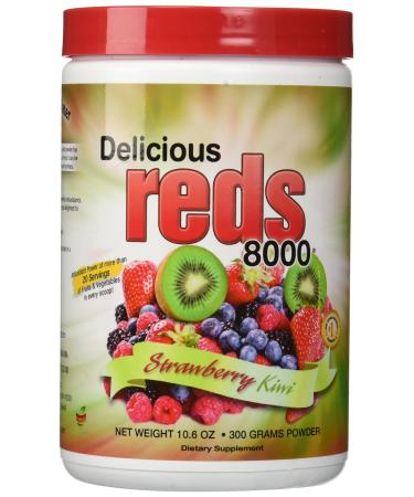 Greens World Delicious Reds 8000 Strawberry Kiwi Powder 10.6 oz (300 g)