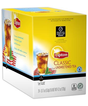 Lipton K-Cups, Classic Unsweetened Iced Tea 24 ct Unsweetened 24 Count (Pack of 1)