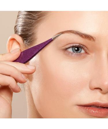 Professional Ingrown Hair Tweezers Set with Purple Case and Ebook - Surgical Quality - Buy Online on GoSupps.com