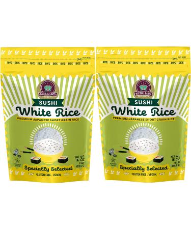 White Sushi Rice Premium Japanese Short Grain Rice Specially Selected Kosher Certified 16 Oz (2-Pack) 1 Count (Pack of 2)